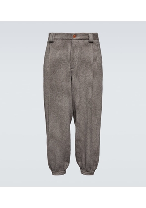 Giorgio Armani Pinstripe cashmere and wool pants