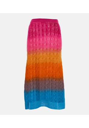 Etro Cable-knit wool midi skirt