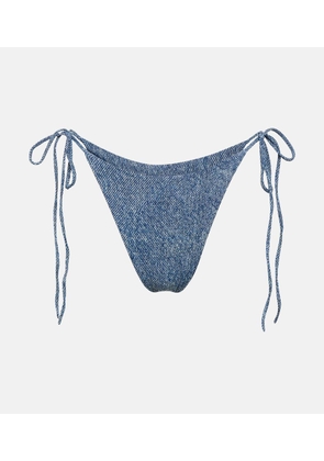 Magda Butrym Denim-printed bikini bottoms