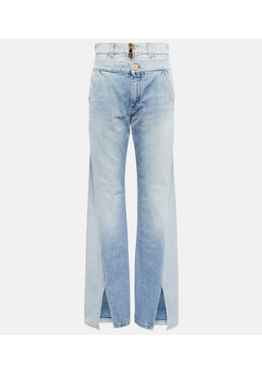 Balmain Two-in-one high-rise jeans