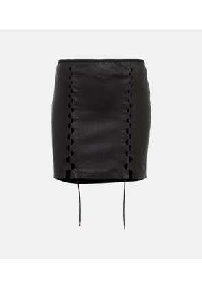 Dion Lee Hinge-seam leather miniskirt