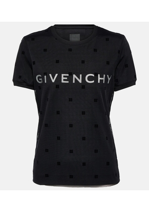 Givenchy Logo cotton jersey and tulle T-shirt