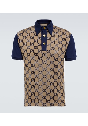 Gucci Maxi GG silk and cotton polo shirt