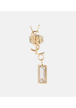 Saint Laurent Single YSL rhinestone-embellished earring