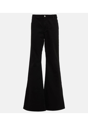 Ruched cutout flared pants in black - Magda Butrym