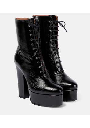 Alaïa Leather platform ankle boots