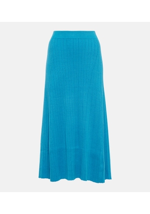 CO Ribbed-knit silk blend skirt