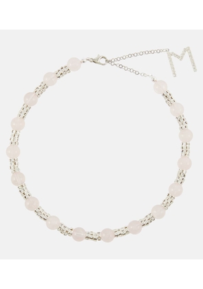 Magda Butrym Embellished necklace with rose quartz
