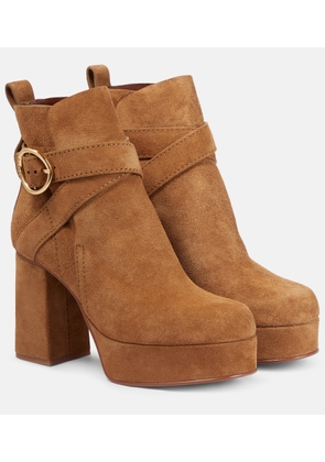 See By Chloé Lyna suede platform ankle boots