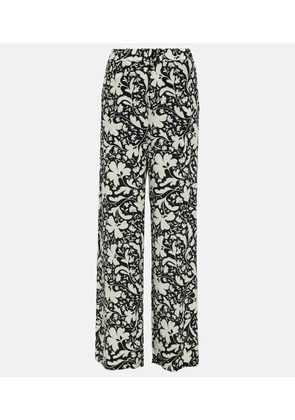 Stella McCartney Printed wide-leg silk pants