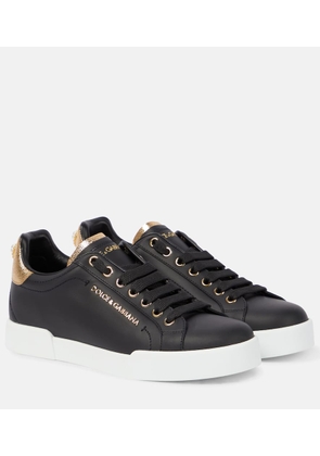 Dolce&Gabbana Portofino leather sneakers