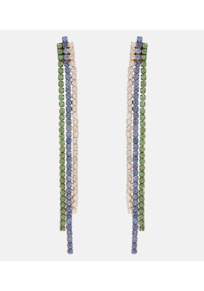 Shay Jewelry Triple Thread Drop 18kt gold earrings with diamonds