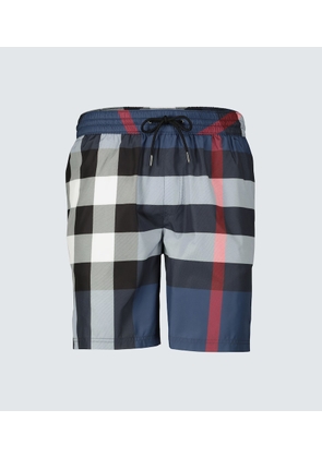 Burberry Large check-printed swim shorts