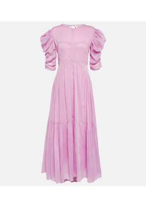 Isabel Marant Puff-sleeve cotton and silk maxi dress