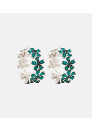Amina Muaddi Crystal-embellished hoop earrings
