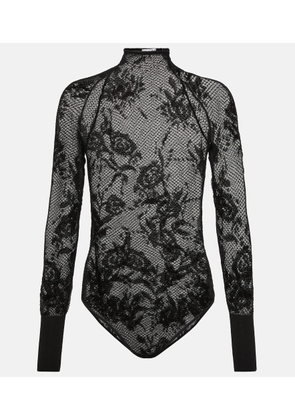 Alaïa Floral mesh bodysuit
