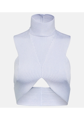 Alaïa Ribbed-knit crop top