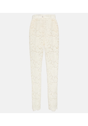 Dolce&Gabbana High-rise lace pants