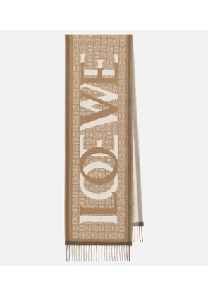 Loewe Love wool and cashmere scarf