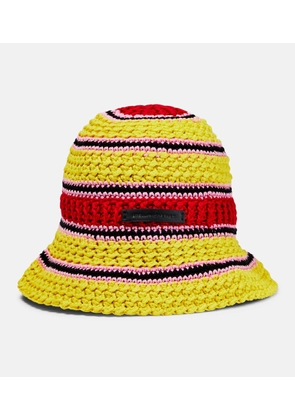 Stella McCartney Logo cotton crochet bucket hat