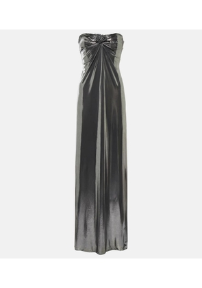 Magda Butrym Ruched metallic jersey gown