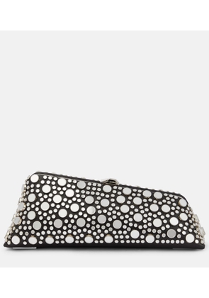 The Attico Long Night Small embellished leather clutch