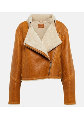 Marant Etoile Apstya leather and shearling jacket