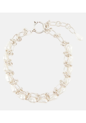 Isabel Marant Faux pearl charm necklace
