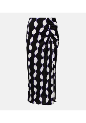 Diane von Furstenberg Garcel printed jersey midi skirt