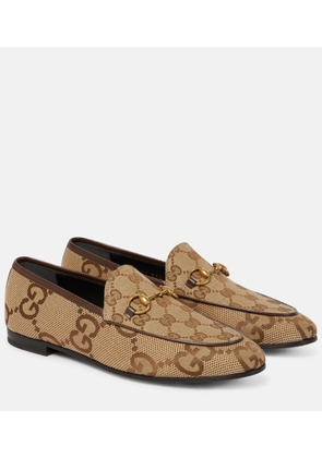 Gucci Gucci Jordaan Maxi GG canvas loafers