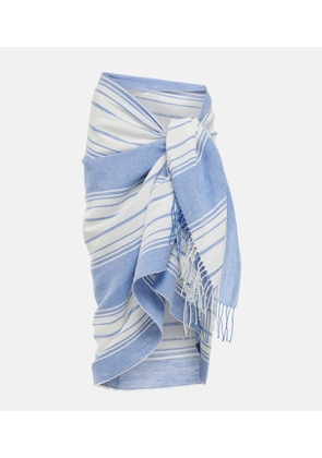 Toteme Striped linen and cotton beach cover-up