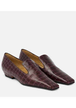 Khaite Marfa croc-effect leather loafers