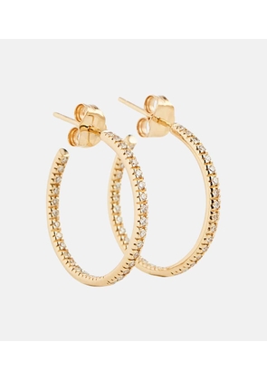Sydney Evan 14kt gold hoop earrings with diamonds