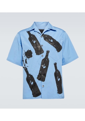 Prada Printed cotton bowling shirt