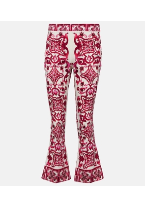 Dolce&Gabbana Printed flared trumpet leg pants
