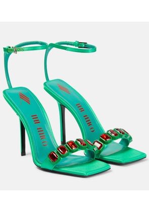 The Attico Sienna embellished satin sandals
