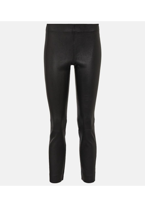 Vince Cropped slim leather pants