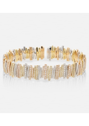 Suzanne Kalan 18kt yellow, rose, and white gold bracelet with diamonds