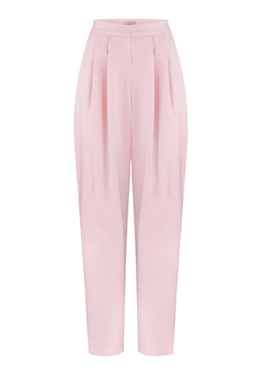 NUÉ - Rose Quarz Crystal-Embellished Wool Tapered Pants - Pink - IT 38 - Moda Operandi