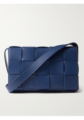 Bottega Veneta - Intrecciato Leather Messenger Bag - Men - Blue