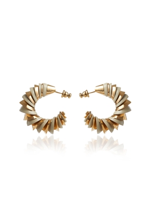 So-Le Studio - Gold-Plated Brass Trucioli Sage Earrings  - Green - OS - Moda Operandi - Gifts For Her
