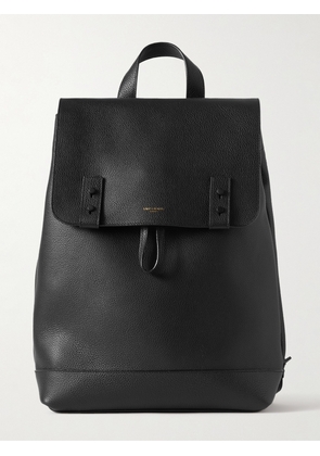 SAINT LAURENT - Full-Grain Leather Backpack - Men - Black