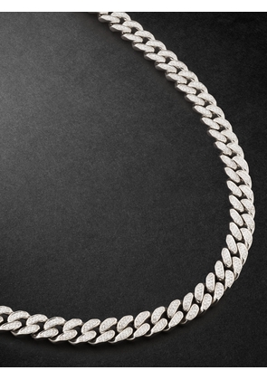 SHAY - White Gold Diamond Necklace - Men - Silver