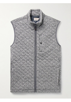 Faherty - Epic Quilted Cotton-Blend Gilet - Men - Gray - S