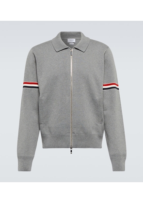 Thom Browne Cotton-blend zip-up sweater