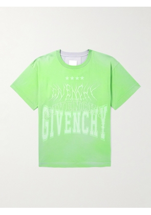 Givenchy - Logo-Print Cotton-Jersey T-Shirt - Men - Green - S