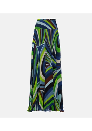 Pucci Printed silk chiffon maxi skirt