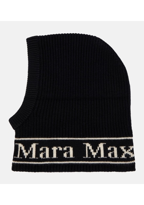 Max Mara Gong logo wool ski mask