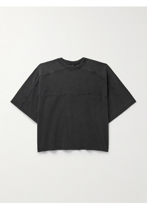 Entire Studios - Panelled Organic Cotton-Jersey T-Shirt - Men - Black - XS