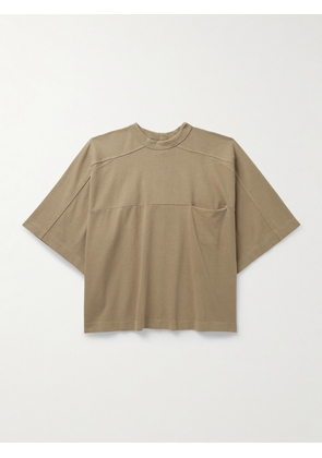 Entire Studios - Panelled Organic Cotton-Jersey T-Shirt - Men - Brown - XS